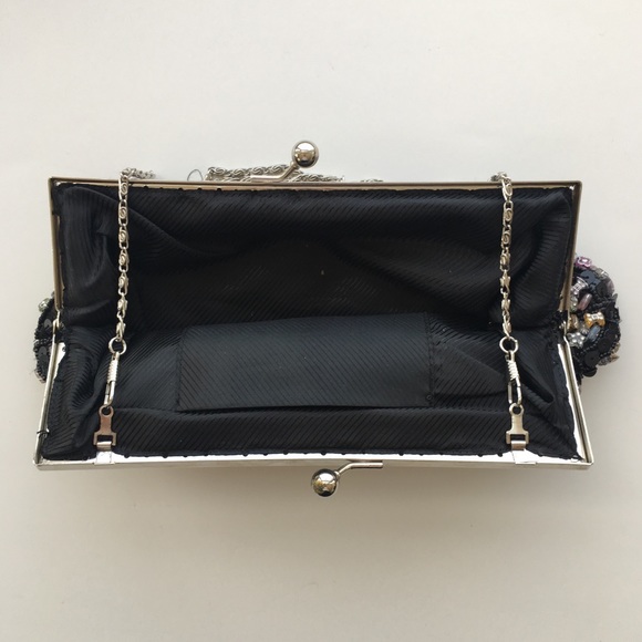 Vintage Beaded Clutch Shoulder Bag w Metal Closure - Picture 2 of 6